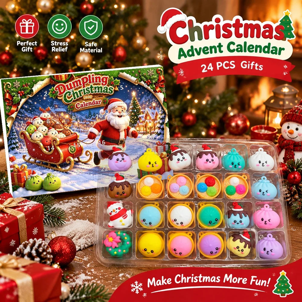Calendrier de l'avent- Squishy Dumpling à suspendre