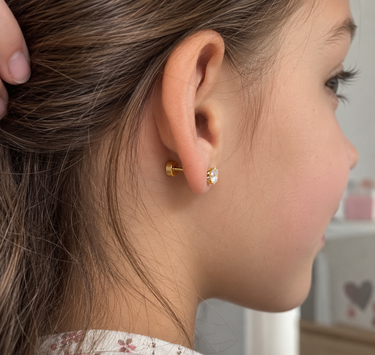 Boucles d'Oreilles- Puces Solitaire