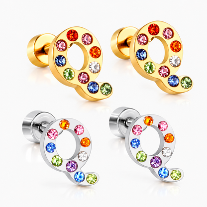 Boucles D'oreilles -Puces Lettres