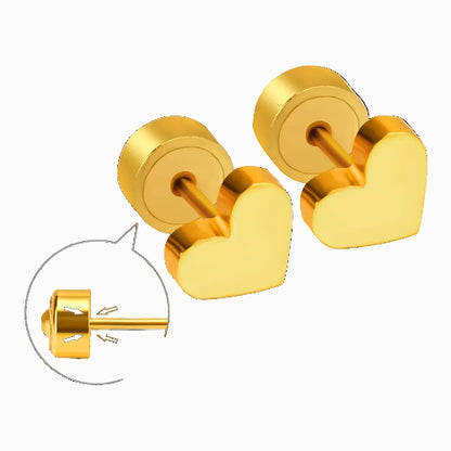 Boucles d'Oreilles-Puces Coeur