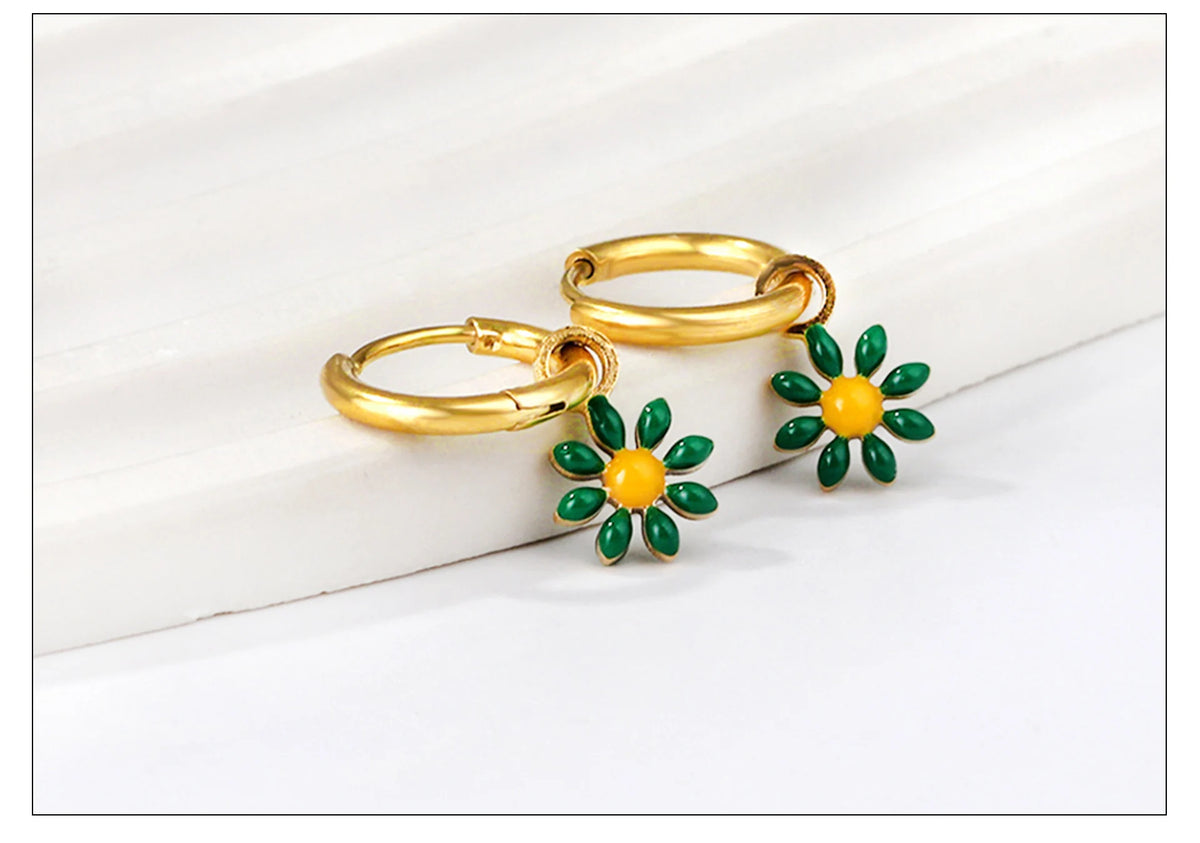 Boucles d'oreilles-Créoles Marguerite