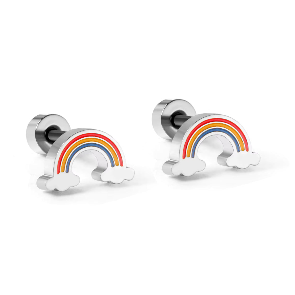 Boucles d'Oreilles- Puces Rainbow