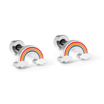 Boucles d'Oreilles- Puces Rainbow
