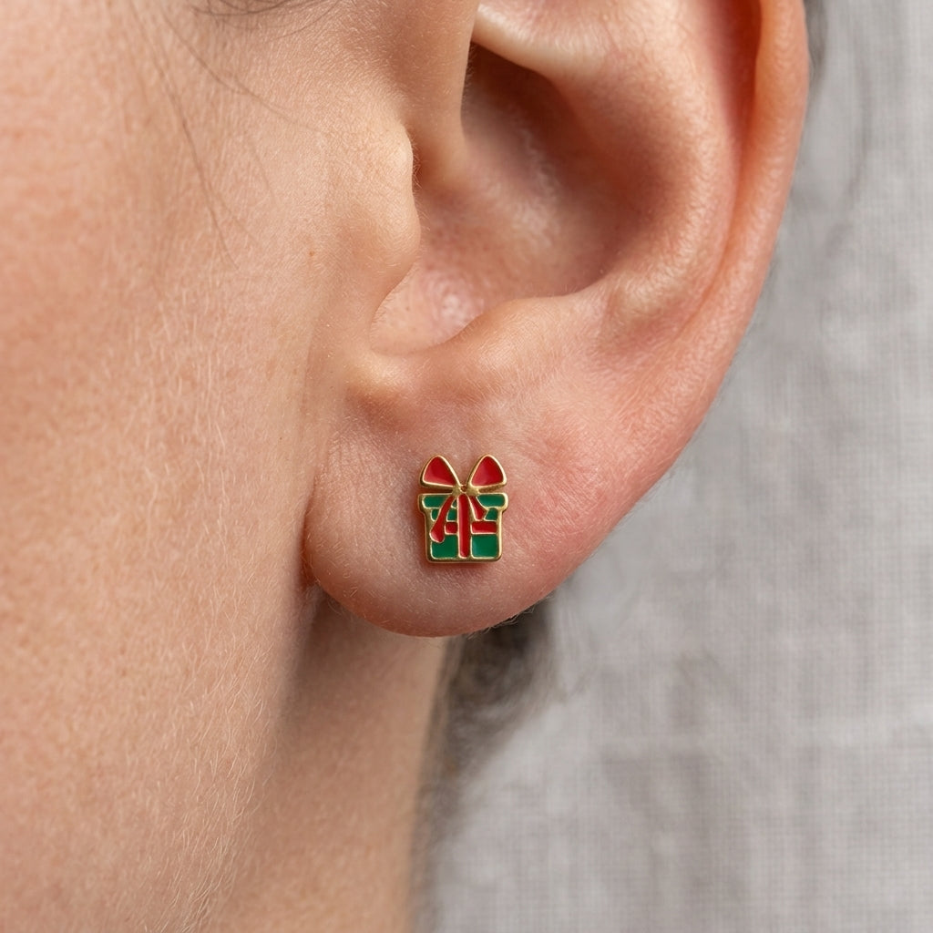 Boucles d'Oreilles-Puces Cadeau