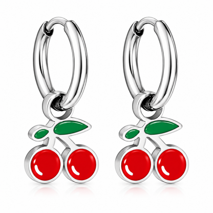 Boucles d'oreilles - Créoles Cerises