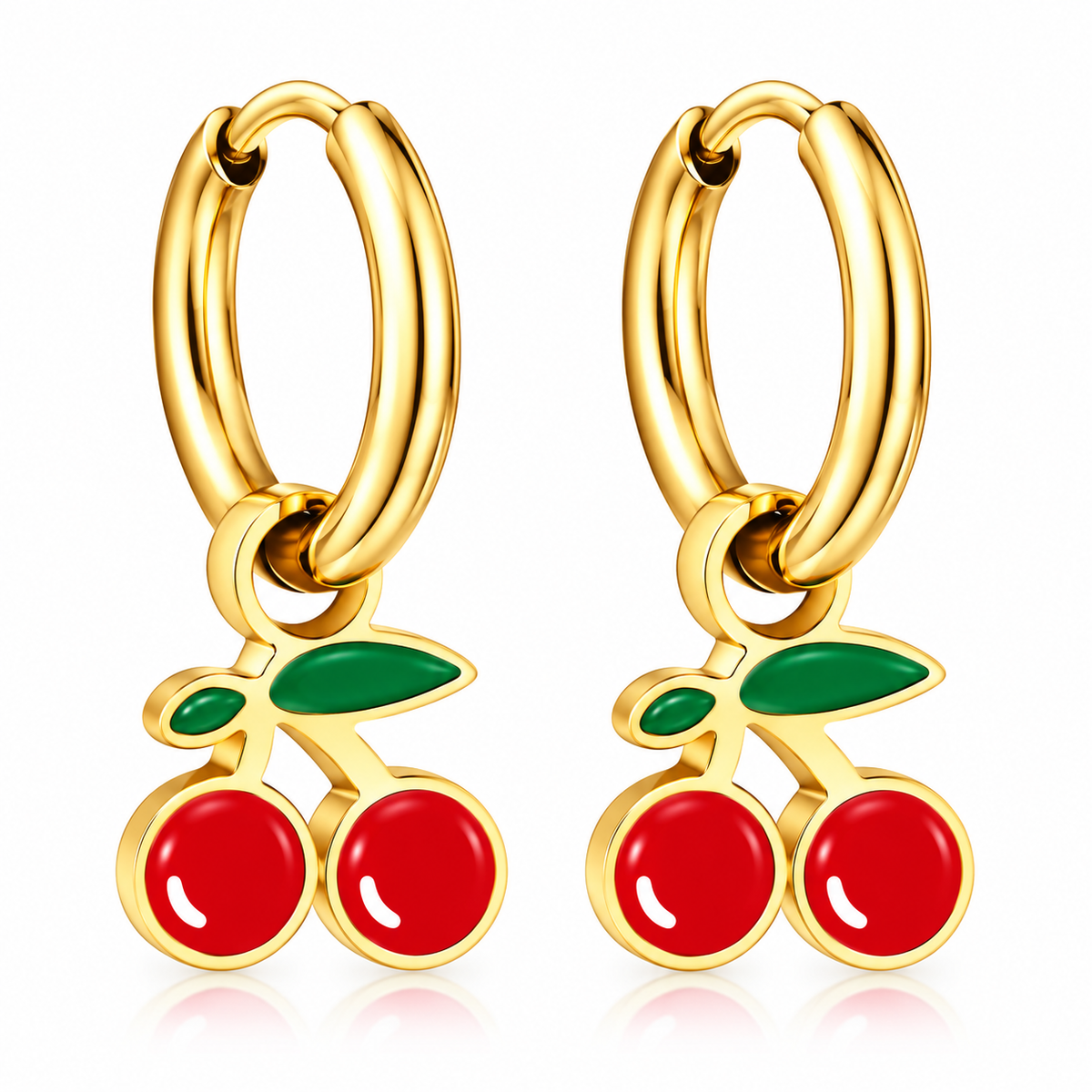 Boucles d'oreilles - Créoles Cerises