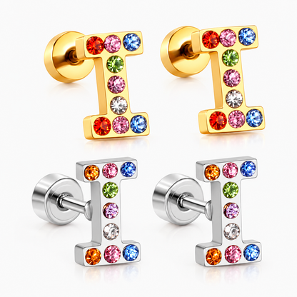 Boucles D'oreilles -Puces Lettres