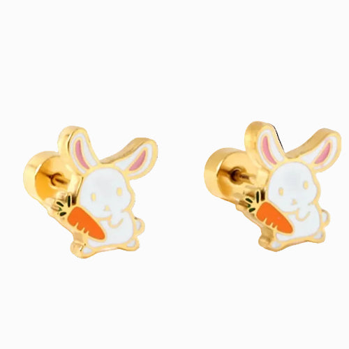 Boucles d'Oreilles-Puces Lapin