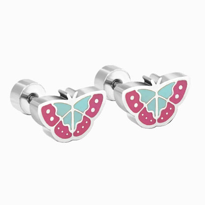 Boucles d'Oreilles-Puces Papillon