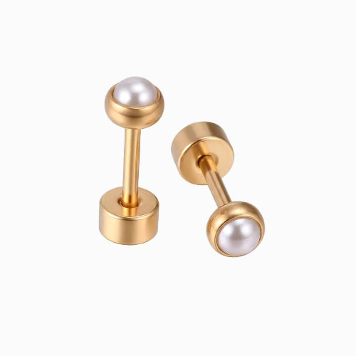 Boucles d'Oreilles-Puces Perle