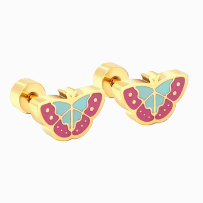 Boucles d'Oreilles-Puces Papillon