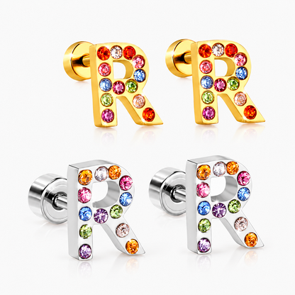 Boucles D'oreilles -Puces Lettres