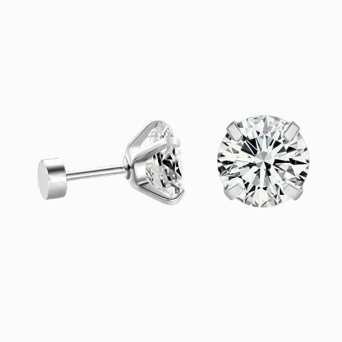Boucles d'Oreilles- Puces Solitaire