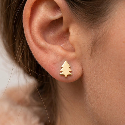 Boucles d'Oreilles-Puces Sapin